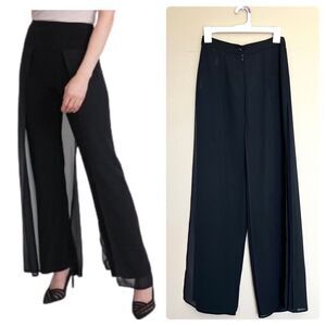 Vintage Joseph Ribkoff Chiffon Overlay Sheer Trouser Pants